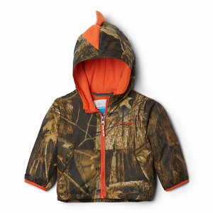 Columbia Kitterwibbit™ Hooded Skinna Lined Jacka Pojkar Gröna/Camo/Orange (DAXCB3502)